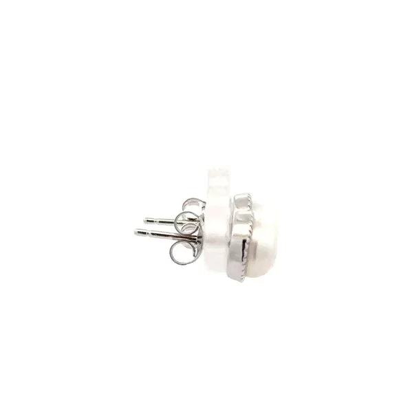 925 Sterling Silver Stud Earrings Freshwater Pearl - Picture 8 of 8